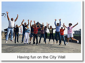 Having fun on the City Wall